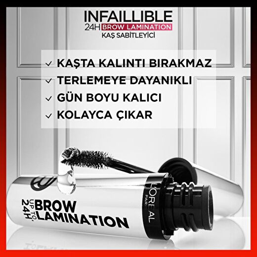 Infaillible 24H Brow Lamination Şeffaf Kaş Sabitleyici 4