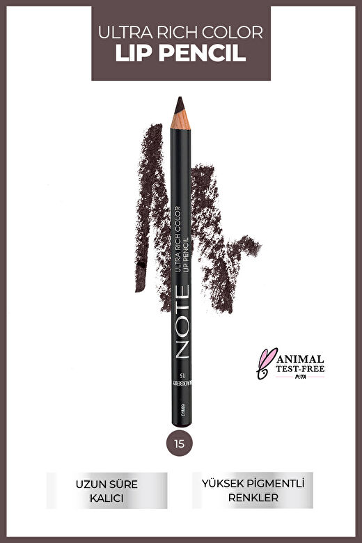 Note Ultra Rich Color Dudak Kalemi 15 Blackberry - Mor 1