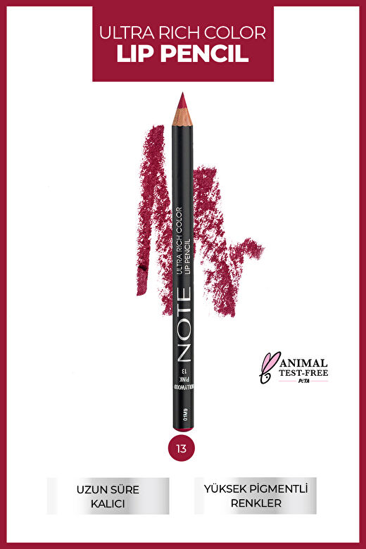 Note Ultra Rich Color Dudak Kalemi 13 Hollywood Pink - Pembe 1