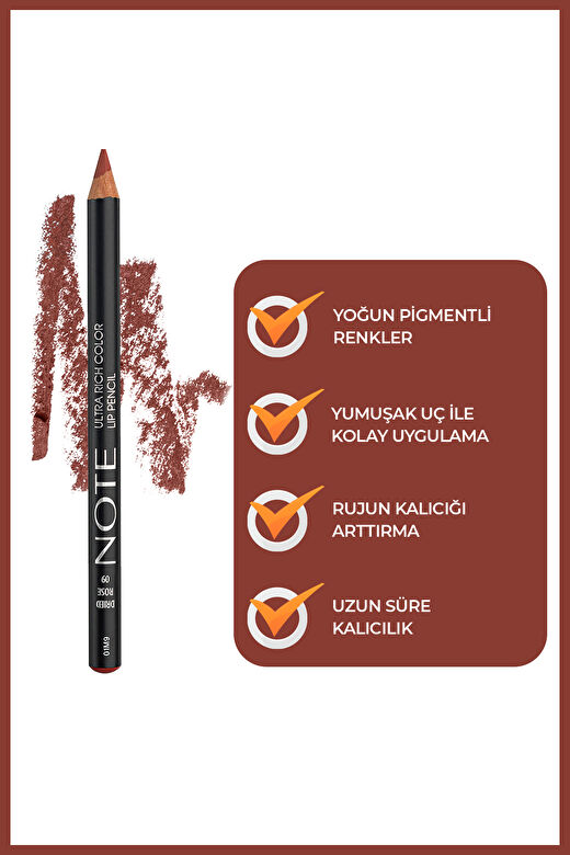 Note Ultra Rich Color Dudak Kalemi 09 Dried Rose - Nude 2