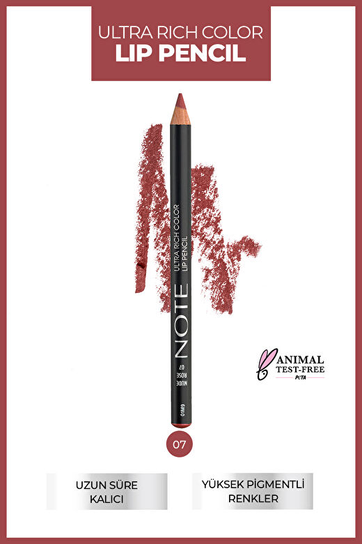 Note Ultra Rich Color Dudak Kalemi 07 Nude Rose - Nude 1
