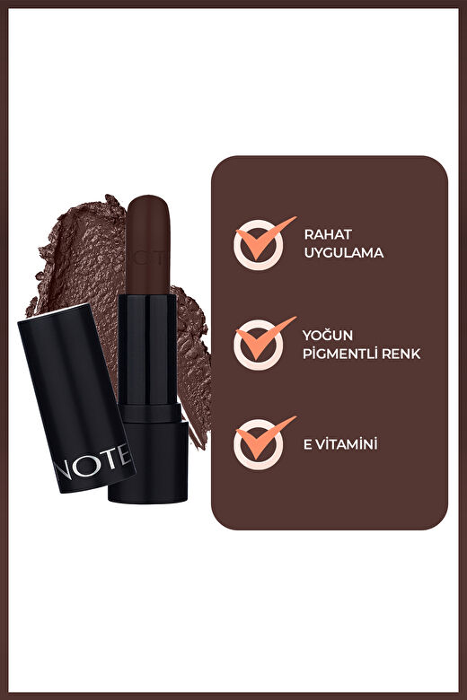 Note Deep Impact Lipstick 16 Mystic Violet Kremsi Dokulu Yarı Parlak Ruj - Kahverengi 3