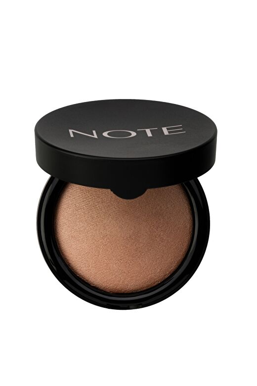 Note Baked Powder 02 Honey Warm Işıltılı Bitişli Highlighter Toz Yüz Pudrası 3