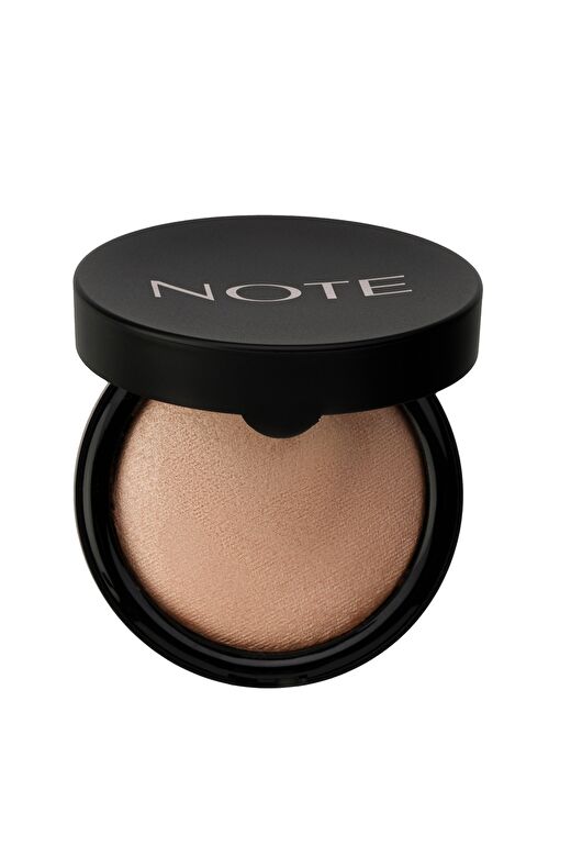 Note Baked Powder 01 Stardust Işıltılı Bitişli Highlighter Toz Yüz Pudrası 3
