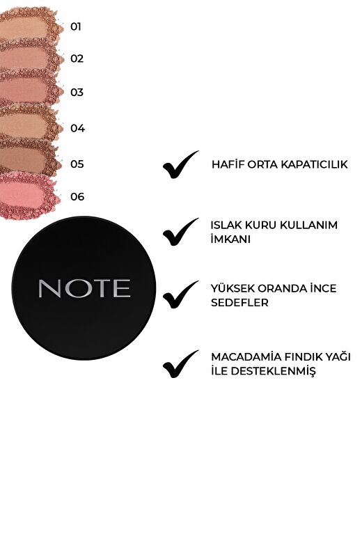 Note Baked Allık 01 Pleasure Işıltılı Highlighter 2