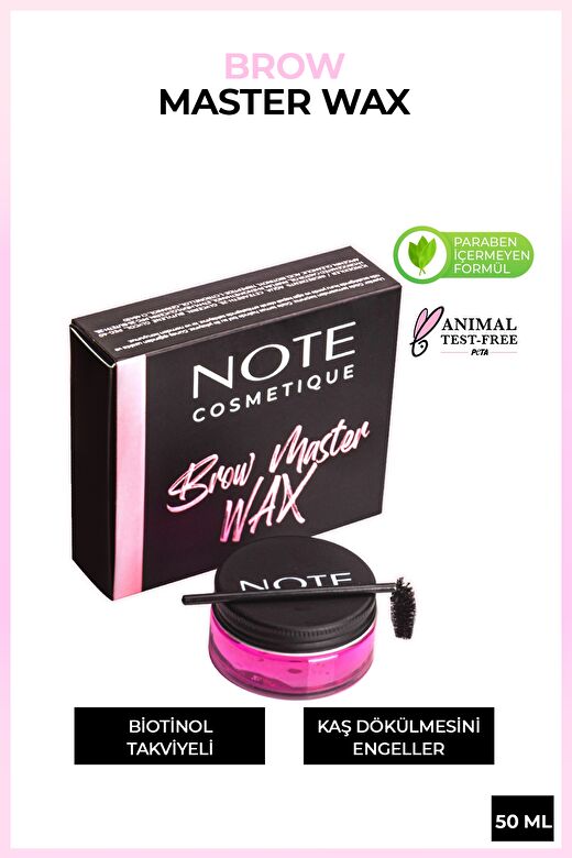 Note Brow Master Kaş Sabitleyici & Şekillendirici Renksiz Wax 1