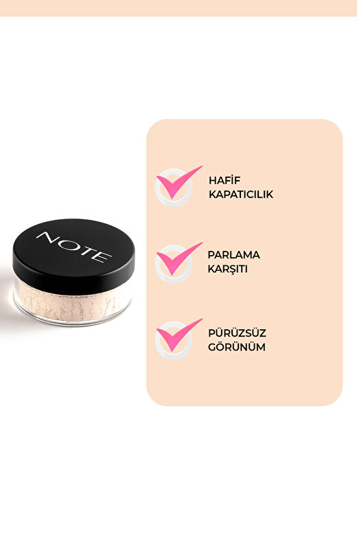 Note Loose Powder 04 Beige Makyaj Sabitleyici Matlaştırıcı Toz Pudra 2