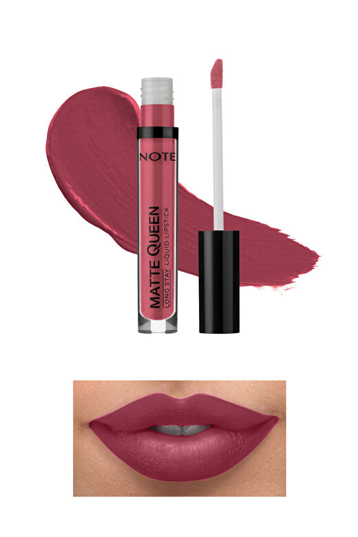 Note Matte Queen Lipstick 12 Blush Amour Kalıcı Likit Ruj - Pembe 1