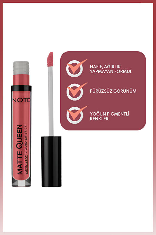 Note Matte Queen Lipstick 10 Her Favorite Kalıcı Likit Ruj - Pembe 3