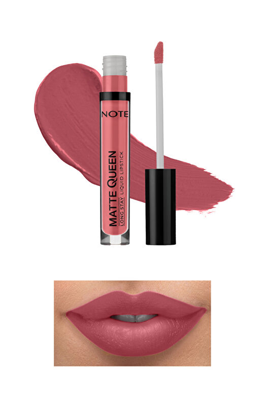 Note Matte Queen Lipstick 07 Proud Pink Kalıcı Likit Ruj - Pembe 1