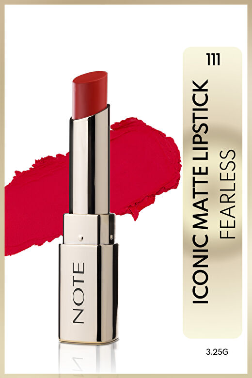 Note Iconic Matte Lipstick 111 Fearless Kalıcı Mat Ruj - Kırmızı 1