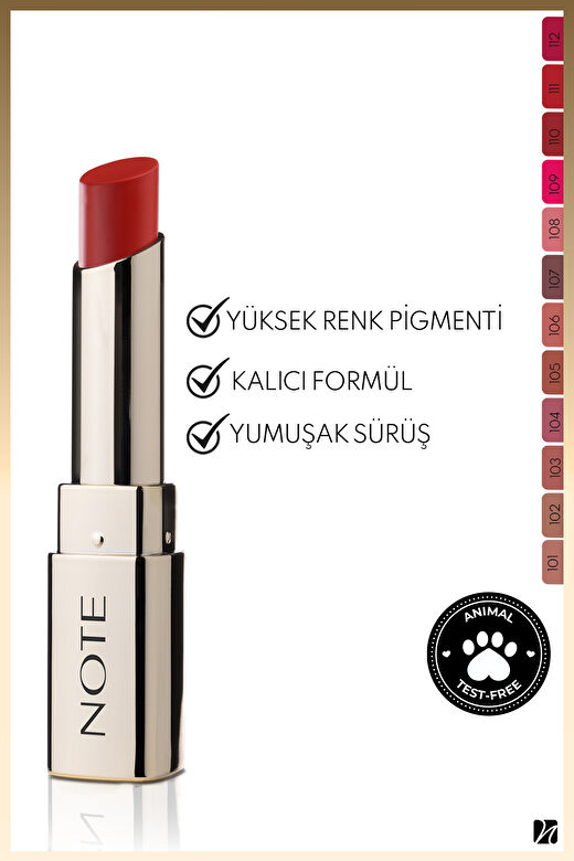 Note Iconic Matte Lipstick 111 Fearless Kalıcı Mat Ruj - Kırmızı 2