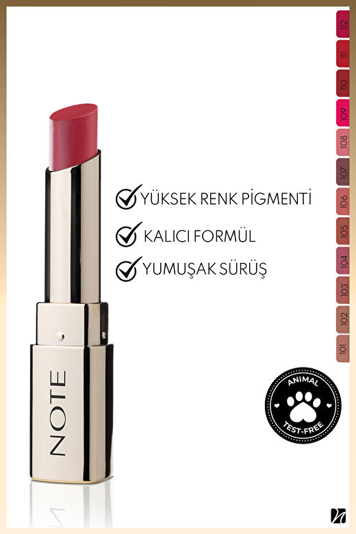 Note Iconic Matte Lipstick 109 Limitless Kalıcı Mat Ruj - Pembe 2