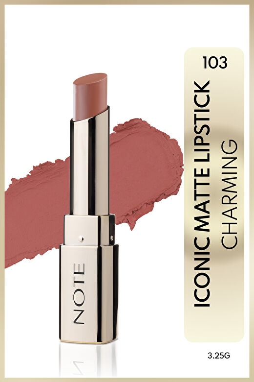 Note Iconic Matte Lipstick 103 Charming Kalıcı Mat Ruj - Nude 1