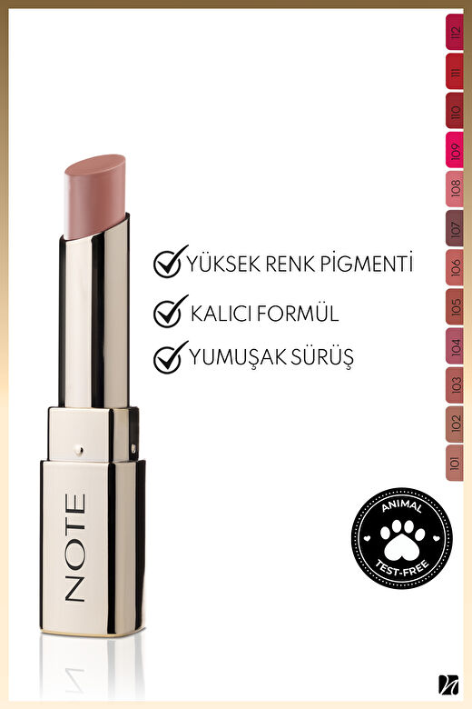 Note Iconic Matte Lipstick 101 Darling Kalıcı Mat Ruj - Nude 2