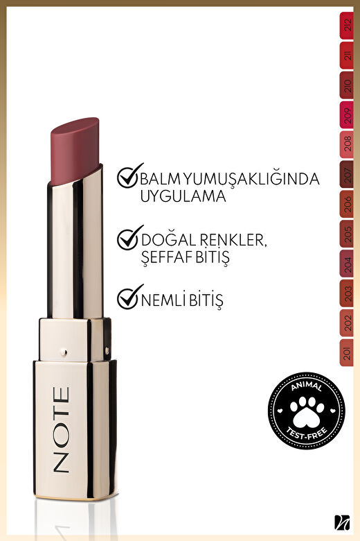 Note Iconic Sheer Lipstick 204 Ruler Nemlendirici Parlak Ruj - Pembe 2