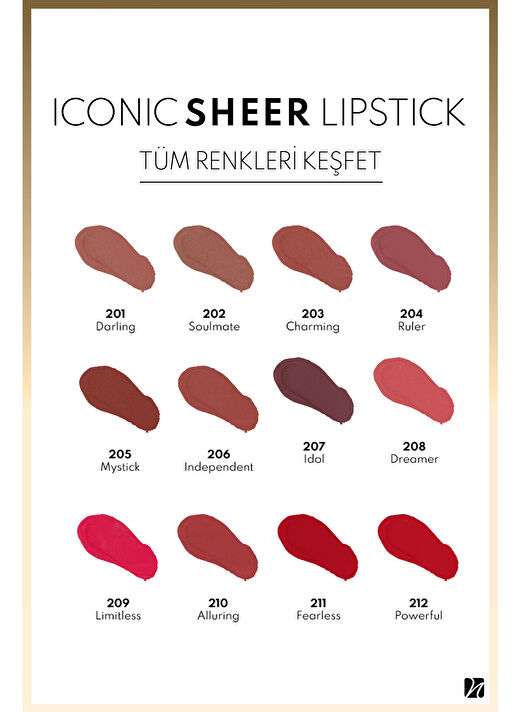 Note Iconic Sheer Lipstick 201 Darling Nemlendirici Parlak Ruj - Nude 4