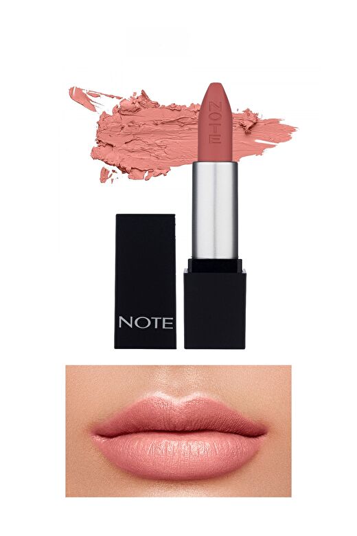 Note Mattever Lipstick 06 Sunset Party Yarı Mat Saten Bitişli Ruj - Pembe 1
