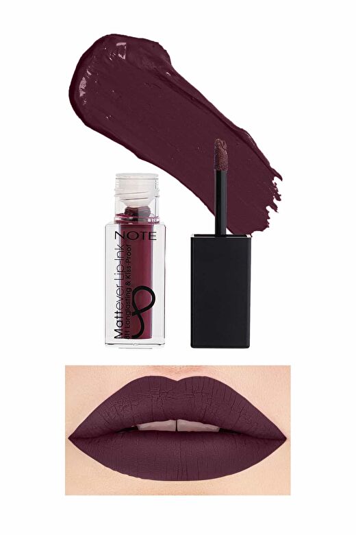 Note Mattever Lip-Ink 16 Plum Queen Mat ve Kalıcı Likit Ruj - Mor 2