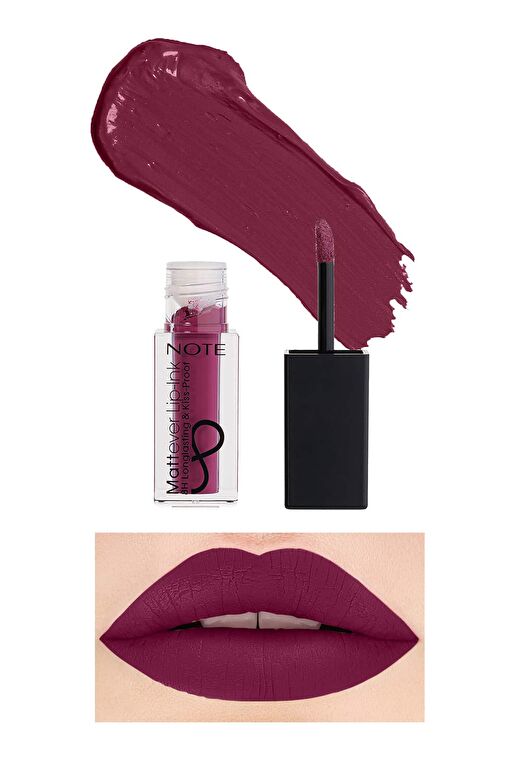 Note Mattever Lip-Ink 17 Dark Envie Mat ve Kalıcı Likit Ruj - Koyu Mor 2
