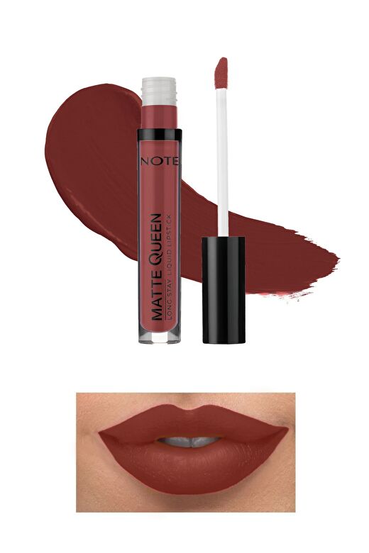 Note Matte Queen Lipstick 22 Etheral Taupe Kalıcı Likit Ruj - Kahverengi 2