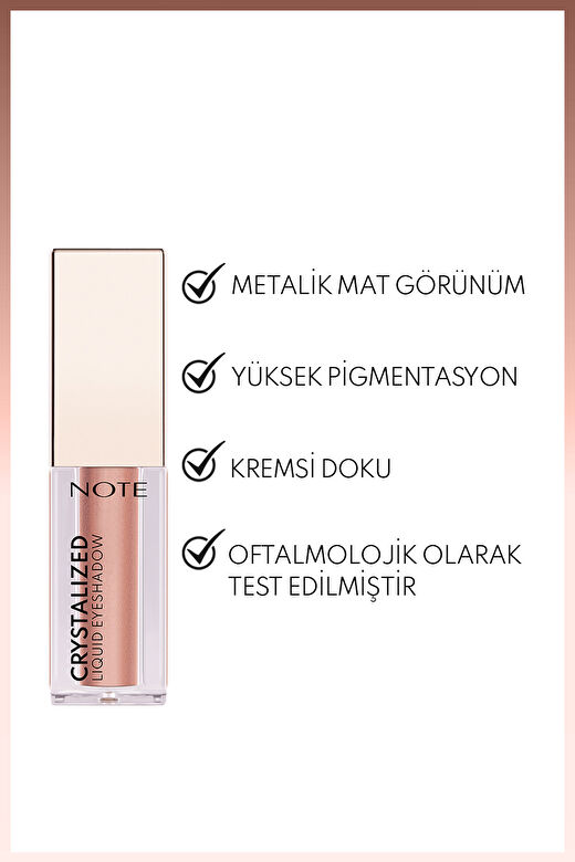 Note Crystalized Liquid Eyeshadow Likit Metalik Göz Farı - 01 Soft Elegance 2