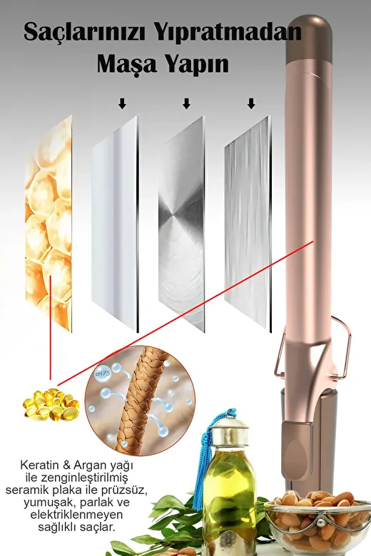 Hrs-710 Seramik Uzun Saç Maşası 19 Mm. 4