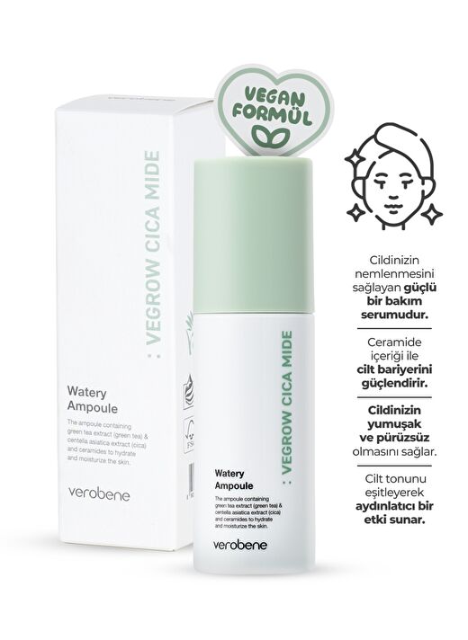 Yeşil Çay ve CICA İçeren Nemlendirici Onarıcı Ampul 50ml 2