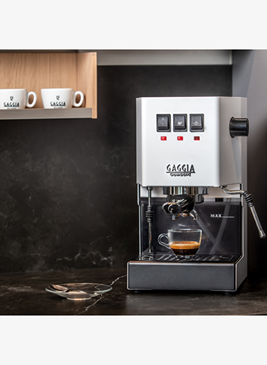 Gaggia New Classic E24 Beyaz Manunel Espresso Makinesi 2