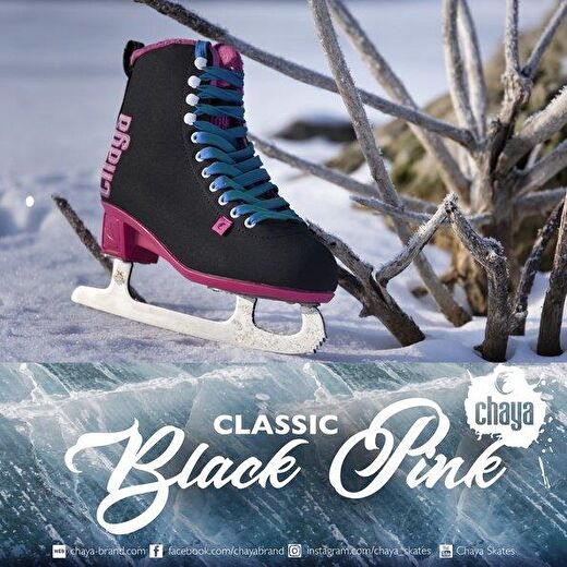 CHAYA CLASSIC BLACK/PINK BUZ PATENİ 3
