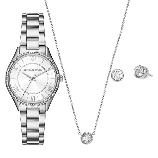 Michael Kors MK4851SET Kadın Kol Saati Kolye ve Küpe Seti 1