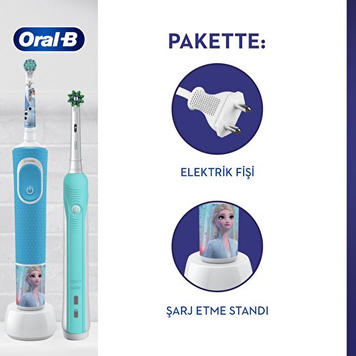 Oral-B Aile Paketi Pro 500 + D100 Frozen Şarjlı Diş Fırçası 3