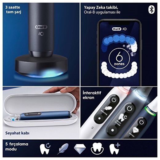 Oral-B iO 7 Şarjlı Diş Fırçası - Lacivert 4