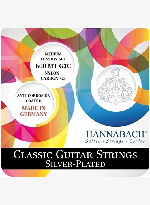 Hannabach 600MTG3C Klask Gitar Teli (G3 Karbon) 1