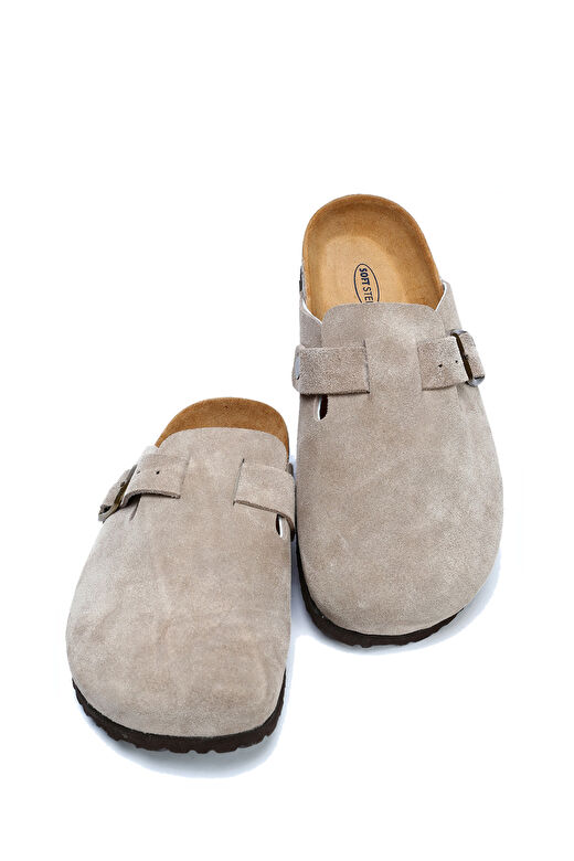 K196092SK Kifidis Soft Step Kadın Süet Deri Sabo Mantar Terlik 36-41 2