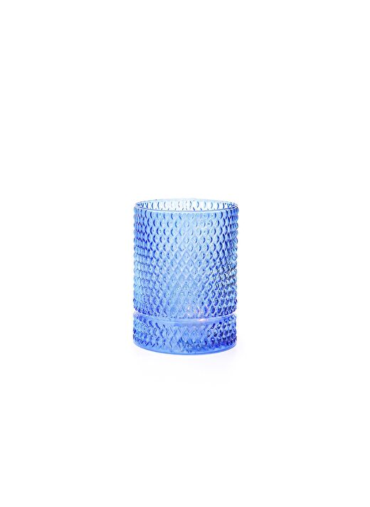 Saks Mavisi Diamond Cam Vazo/Mumluk (14 cm) 2