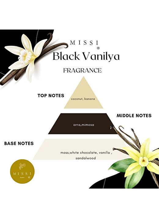130 ml Ekru Çiçek Seramik Taş Bambu Çubuklu Black Vanilya Oda Kokusu 3