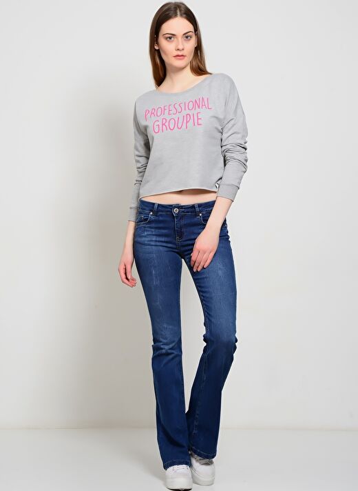 T-Box Füme Melanj Kadın Sweatshirt - 61Tom Prof (K) Swe 1