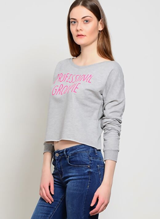 T-Box Füme Melanj Kadın Sweatshirt - 61Tom Prof (K) Swe 2