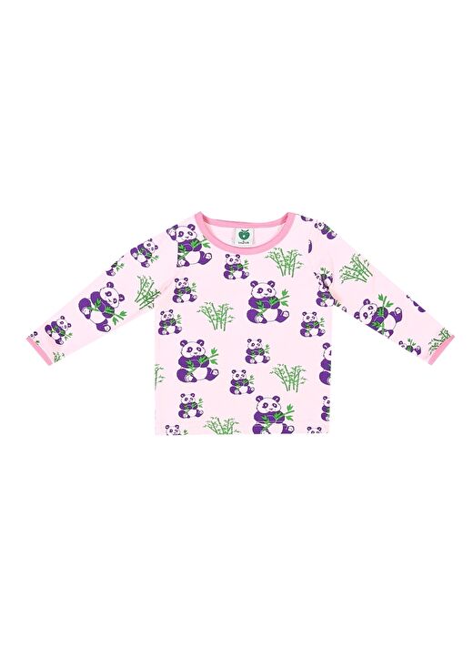 Smafolk Pembe Panda Desenli Erkek BebekT-Shirt 1