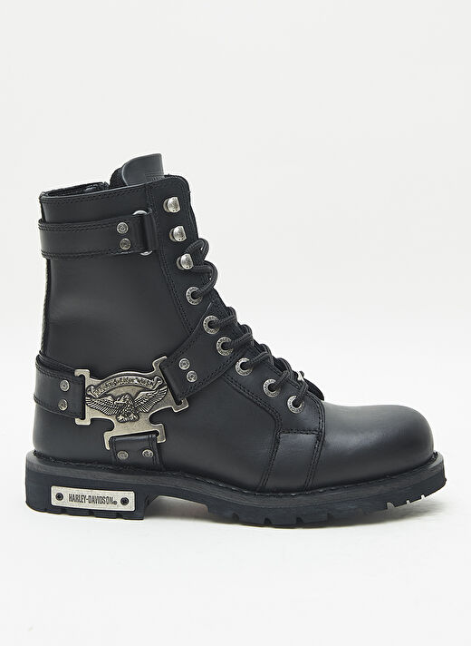 Harley Davidson Siyah Erkek Deri Bot CHARLES - 025M0447 1