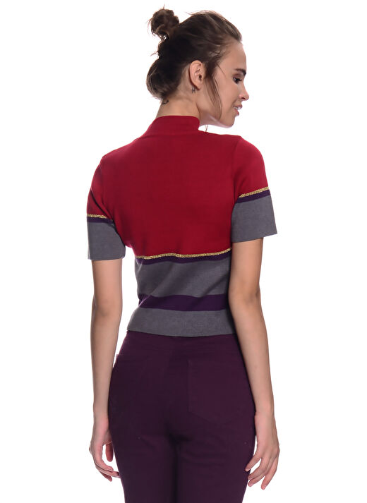 Black Pepper    Kırmızı Kadın  Crop Kazak 62SU BLK752 2