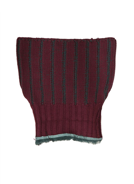 Black Pepper Tüylü Bordo Atkı 1