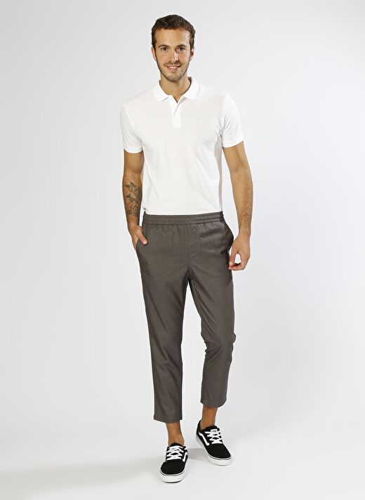Jack & Jones Polo Yaka Düz Beyaz Erkek T-Shirt 12136516 JJEBASIC 1
