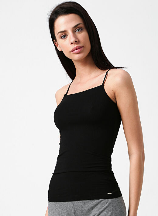 Blackspade Siyah Kadın İç Giyim Atlet 1628 1