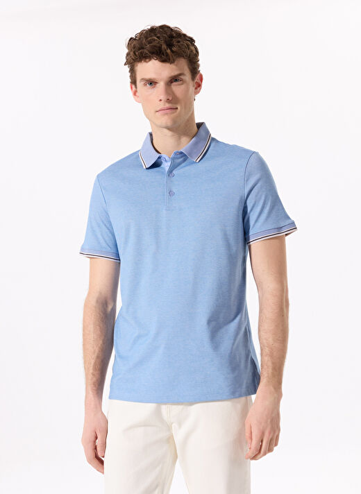 Fabrika Comfort Mavi Erkek Polo Yaka Regular Fit Polo T-Shirt CM DS 01 02 3