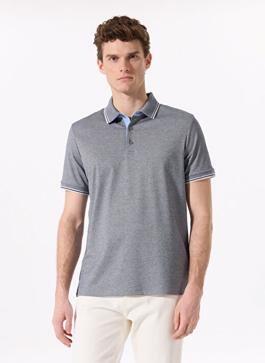 Fabrika Comfort Gri Erkek Polo Yaka Regular Fit Polo T-Shirt CM DS 01 02 2