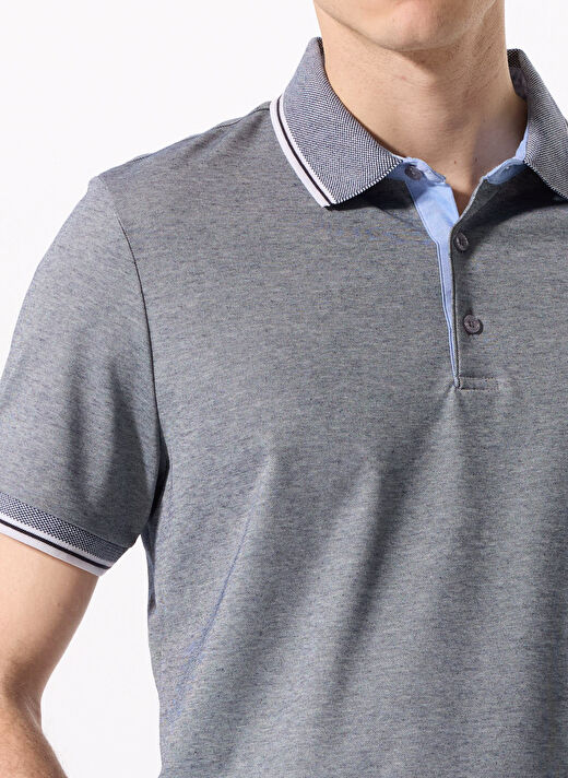 Fabrika Comfort Gri Erkek Polo Yaka Regular Fit Polo T-Shirt CM DS 01 02 4