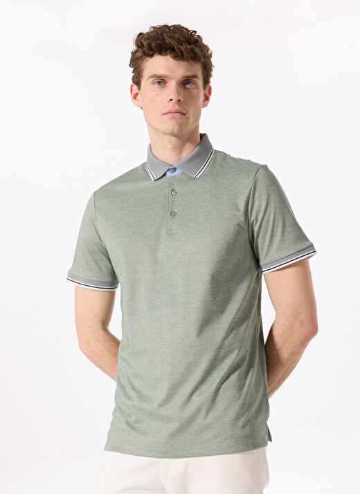 Fabrika Comfort Yeşil Erkek Polo Yaka Regular Fit Polo T-Shirt CM DS 01 02 3