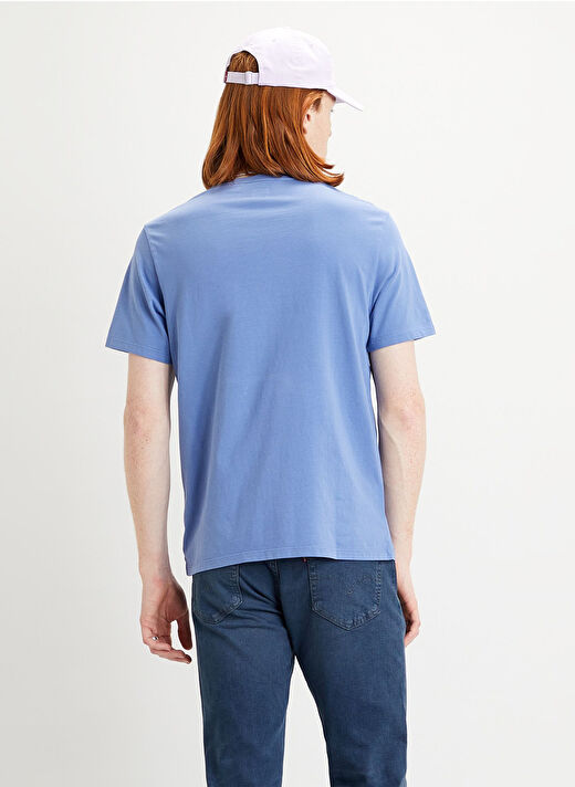 Levis 56605-0079 Ss Original Hm Tee Bisiklet Yaka Pamuklu Mavi Erkek T-Shirt 2